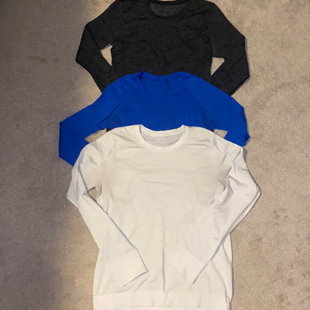Bundle of (3) Lululemon Swiftly Long Sleeve Tops - Size 6
